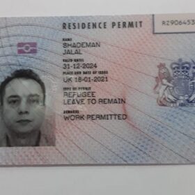 British Permanent Residence Card