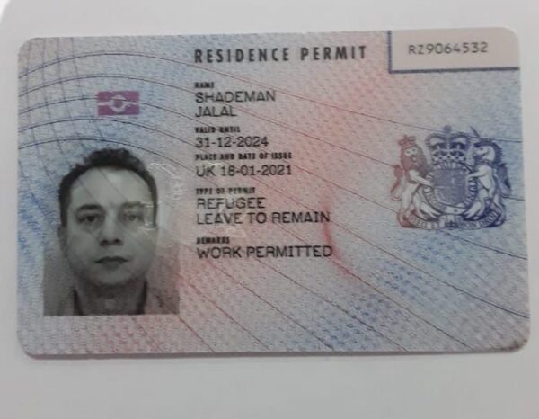 British Permanent Residence Card