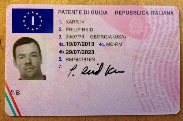 Italian Drivers license